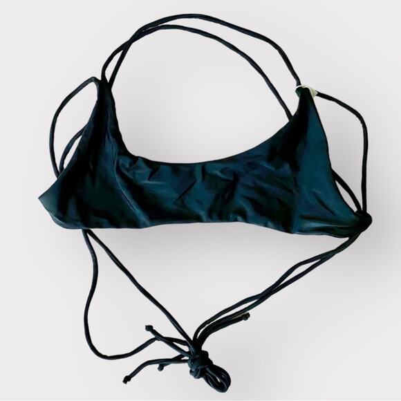 Fox Swim Bikini Top Black NWT Size L - Picture 1 of 5